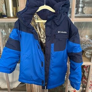 Columbia Navy and Gold Reflective Jacket